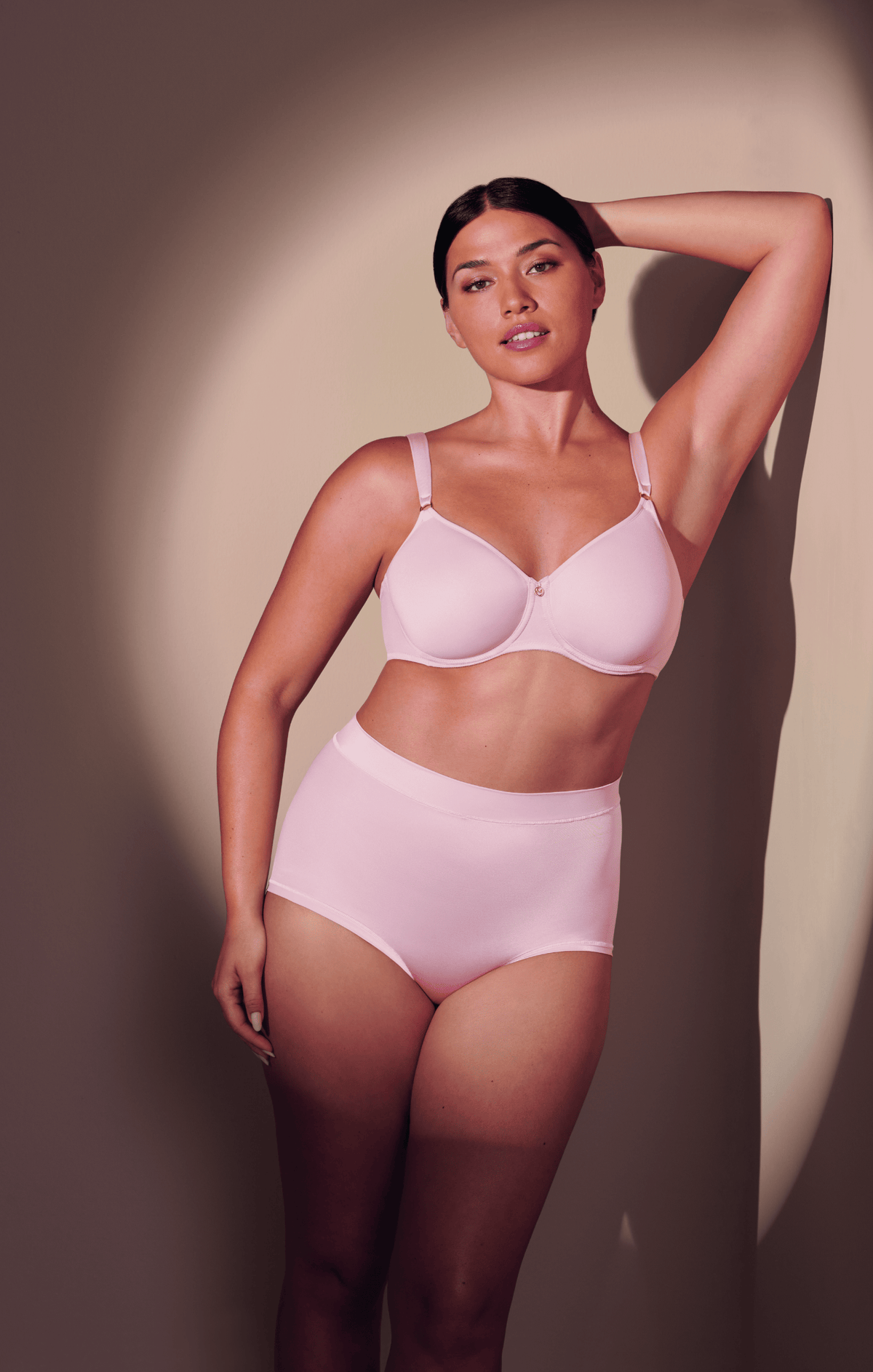 The model is wearing the Anita Claire bra in Rosewater.