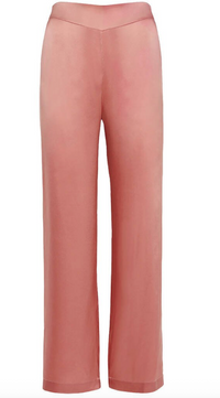 Pink silk  pants on a white background