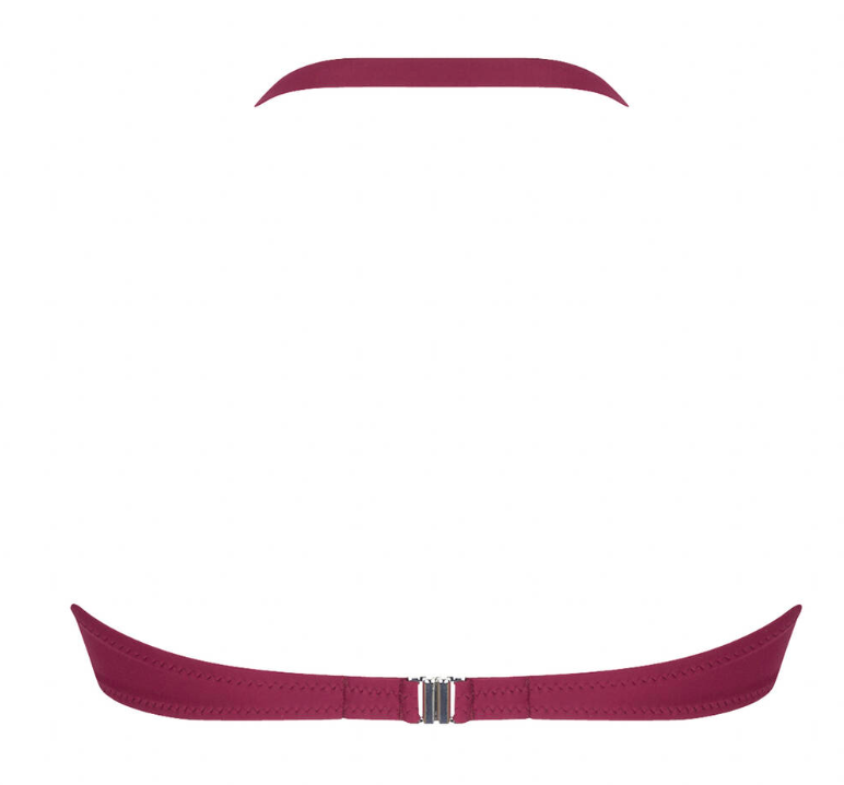 Maroon belt with a silver buckle on a white background