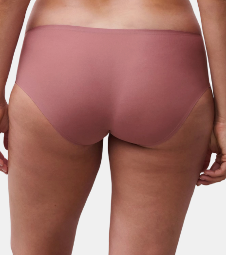 Mauve underwear on a plain background