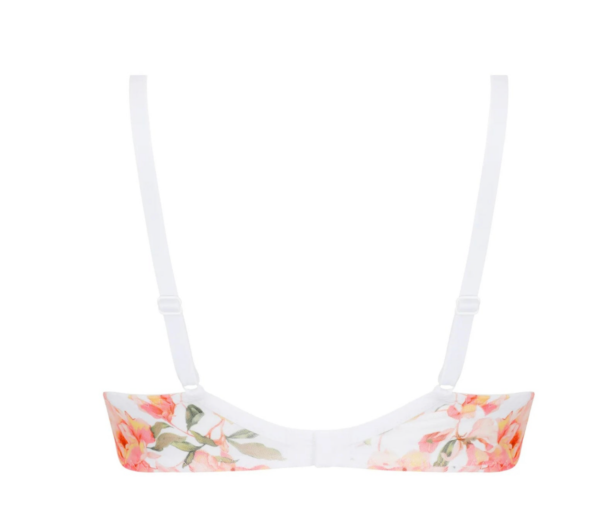 Floral seamless bra on a white background