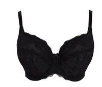 Black bra on a white background