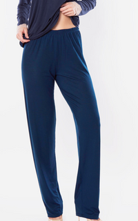 Navy blue pants on a white background