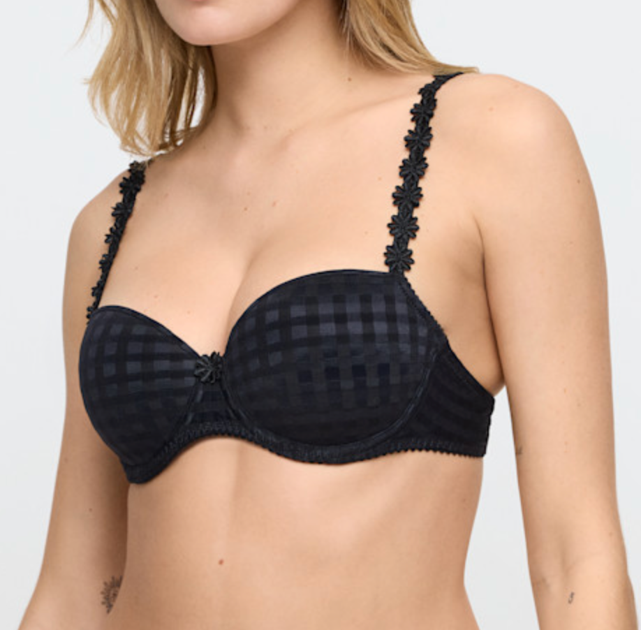 Marie Jo Avero Balcony bra with signature daisy straps and heart-shaped neckline at All Figure