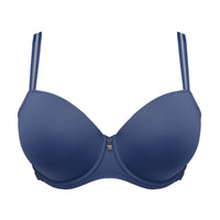 PrimaDonna Twist Side Indigo balcony bra with lace band and feminine detailing at All Figure