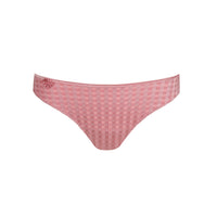 Pink checkered bikini bottom on a white background