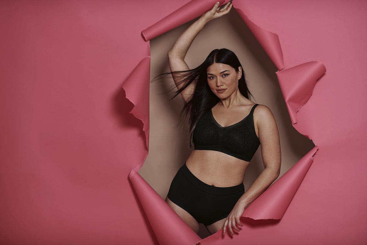 Wireless black bra