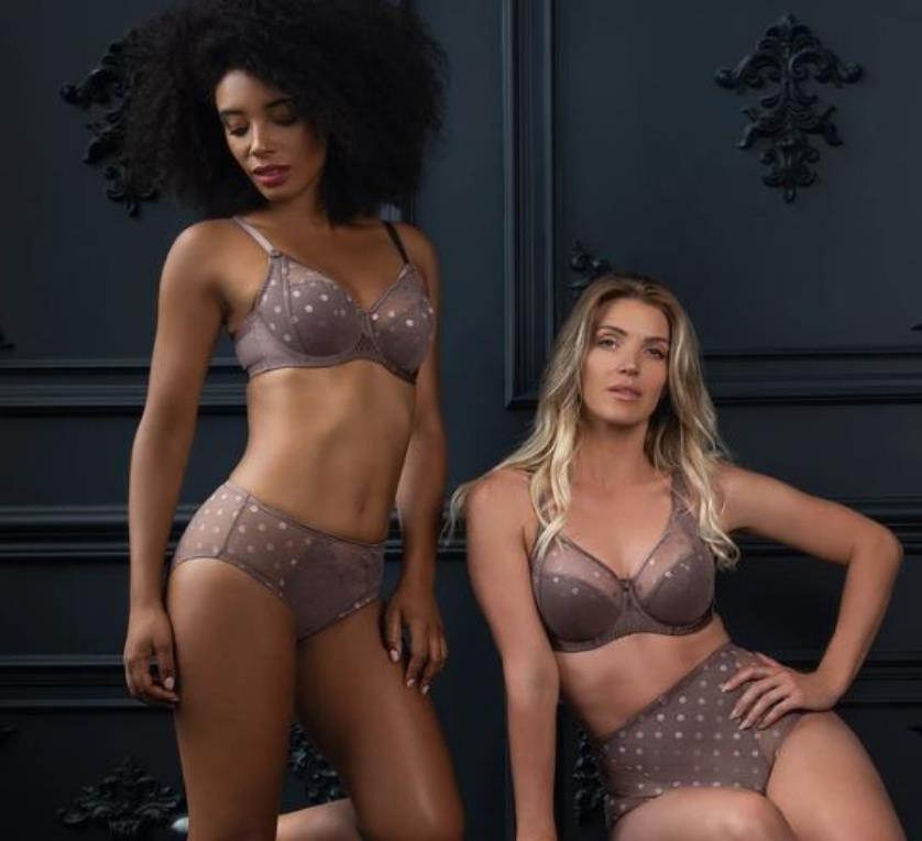 Fit Fully Yours Carmen Polka Dot UW Full Cup Bra Taupe