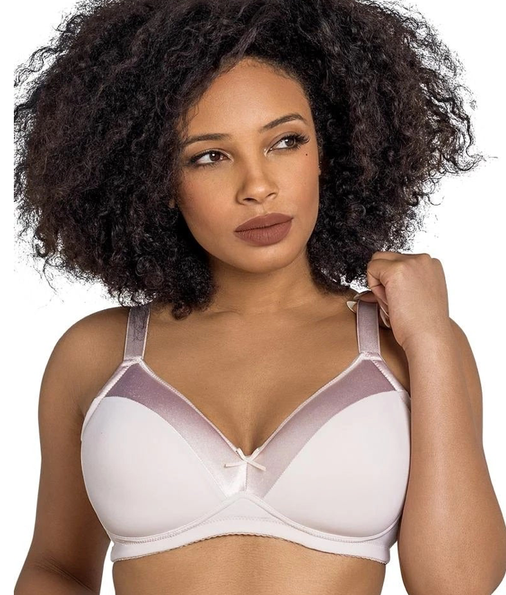 Full Figure Everyday Bras for Women Wireless Ultra-Thin Large Bust Bra  Ladies Bralettes, D to F Cups (Color : White, Size : 90/40E)