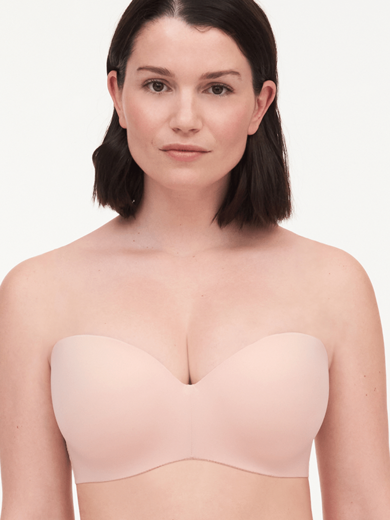 PEASKJP Strapless Bra Wireless Full Coverage Bra with Back and Side  Support, Black 36/80 